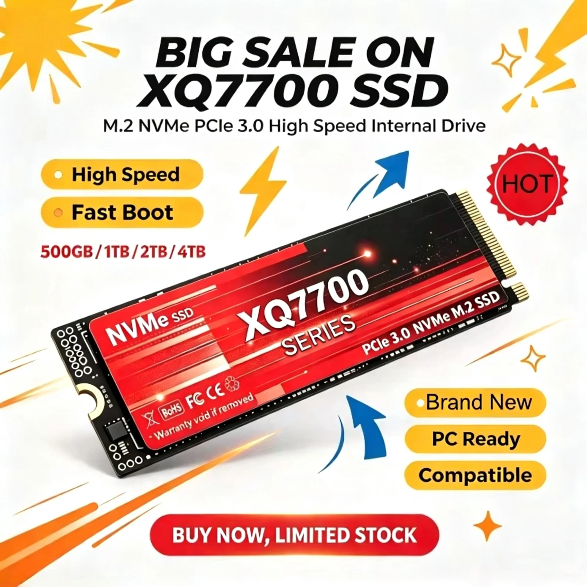 Ssd 500Gb - Brand New XQ7700 NVMe SSD M.2