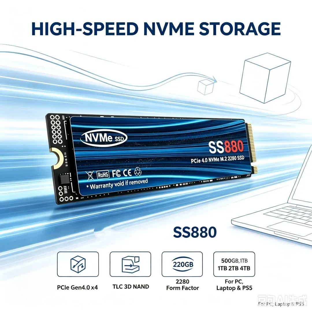 High-Speed SS880 NVMe M.2 SSD, - đánh giá và giá Ssd 500Gb